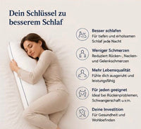 Seitenschläferkissen 👉 „Entlastet Nacken, Schultern & Rücken – jede Nacht“